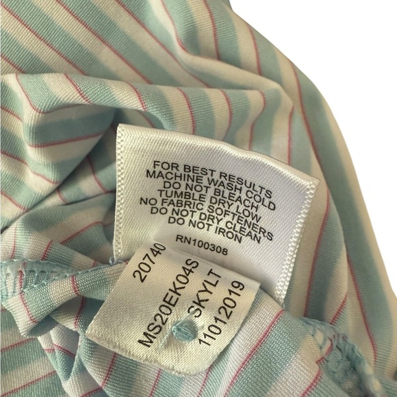 Peter Millar Summer Comfort Polo Size XL Stretch Poly Stripes Golf Leisure Cool - Picture 5 of 6